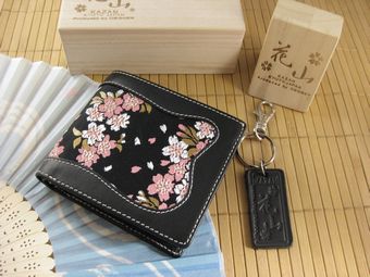 二つ折財布　桜　−花山−